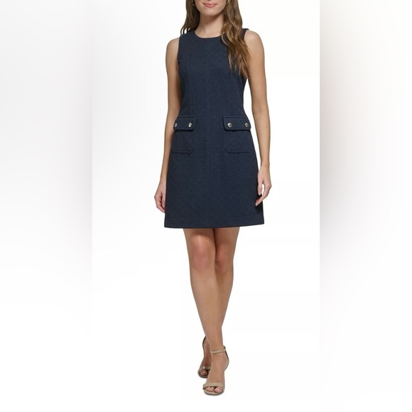 Tommy Hilfiger Basketweave Sheath Dress - Picture 1 of 8
